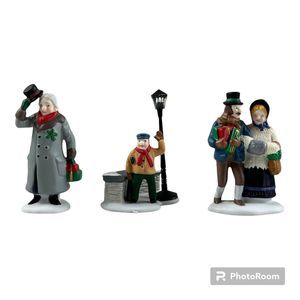 RETIRED Dept 56 Heritage Village "A Christmas Carol Morning" 3-Piece Set #5588-3